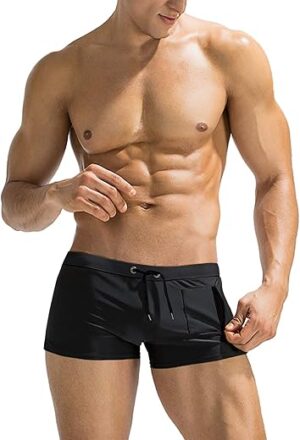COOFANDY Square Leg Swim Trunks