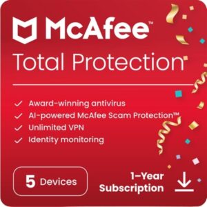McAfee Total Protection 2024 | 5 Device Cybersecurity