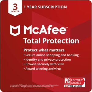 McAfee Total Protection Antivirus Software, 3 Devices