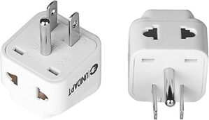 Unidapt Universal Travel Adapter for US, 2-Pack