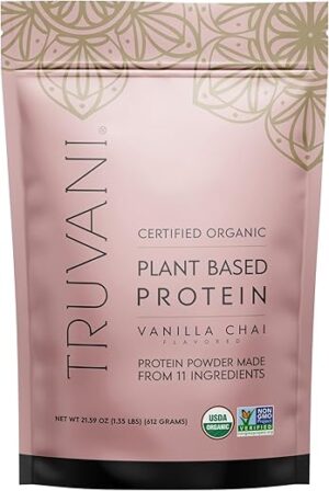 Truvani Vanilla Chai Vegan Pea Protein Powder