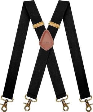 AYOSUSH Vintage Heavy Duty 4 Snap Suspenders