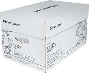 Office Depot White Copy Paper, 8.5x11, 500 Sheets, 10 Reams