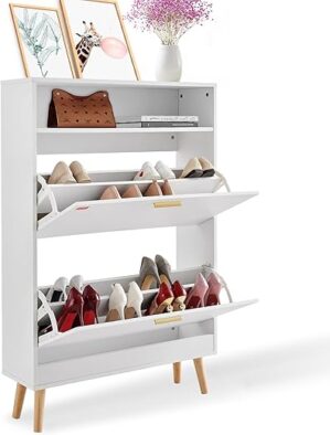 VEVOR White Entryway Shoe Storage Cabinet