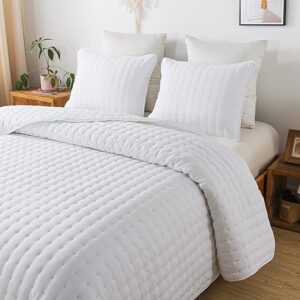WDCOZY White Oversized California King Quilt Set