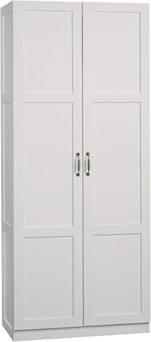 Sauder White Storage Pantry Cabinet, 70" Tall