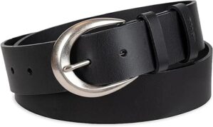 Levi's Women's Soft Leather Jean Rounded Buckle Belt