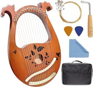 INKNOTE 16 Metal Strings Mahogany Lyre Harp