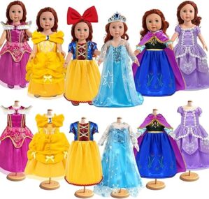 WONDOLL 18 Inch Doll Clothes - 6Pcs Princess Dress