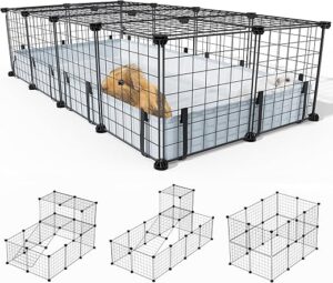 BUCATSTATE 20 Panels Guinea Pigs Playpen With Mat