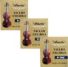jiaoguo 3 Packs Stainless Steel Violin Strings 4/4