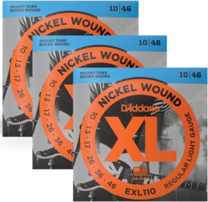 D'Addario 3 Sets - EXL110 Nickel Wound Electric Strings