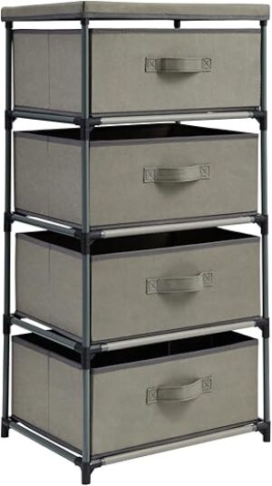 Juvale 4-Tier Tall Closet Dresser with Drawers