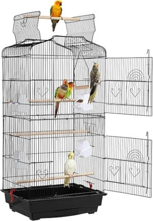 Yaheetech 41-inch Open Top Bird Cage for Parakeets and Small Parrots