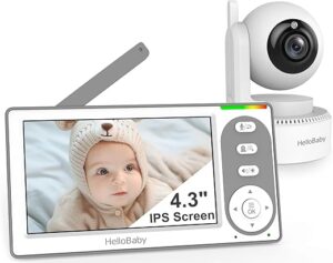 HelloBaby 4.3'' Video Baby Monitor, Long Battery Life HB30