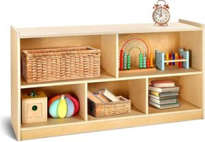 wingyz 5-Section Montessori Kids Bookshelf Organizer