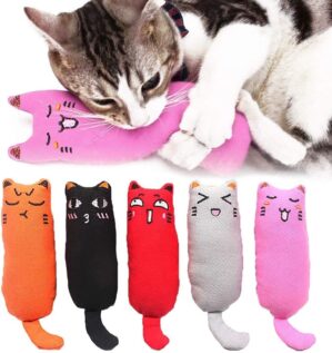 Legendog 5Pcs Bite Resistant Catnip Toy, Cartoon Mice
