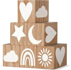 Kigley 6 Pcs Nursery Decor Watercolor Shelf
