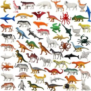 DOITEM 60 Pcs Assorted Animal Toys Set