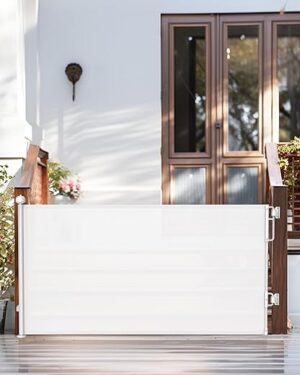 Cumbor 76" Wide Retractable Baby Gate, 34" Tall