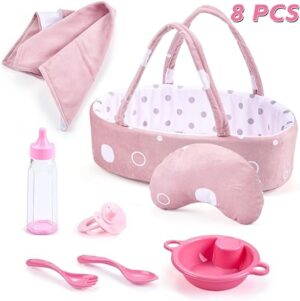 Enjoyin 8 Pcs Baby Doll Accessories Set