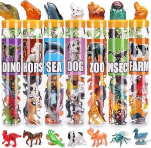 KarberDark 95 Pcs Assorted Mini Animal Figures