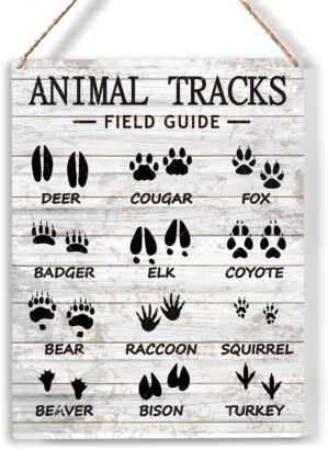 FREHVN Animal Tracks Field Guide Sign, 8x10