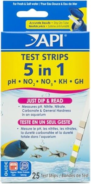 API API 5-in-1 Aquarium Test Strips 25-Count
