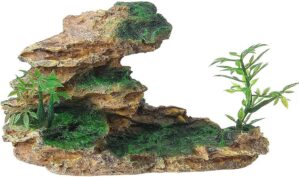 IBWell Aquarium Rock Cave Stone with Moss A