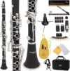 Mendini by Cecilio B Flat Beginner Student Clarinet with Case