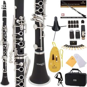 Mendini by Cecilio B Flat Beginner Student Clarinet with Case