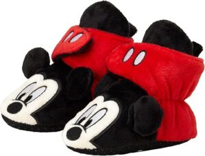 Disney Baby Boys' Mickey Mouse Booties - Soft Fleece
