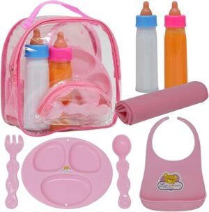 The New York Doll Collection Baby Doll Magic Bottles Feeding Set