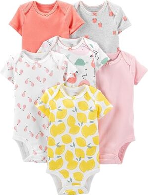 Simple Joys by Carter's Baby-Girls 6-Pack Short-Sleeve Bodysuit