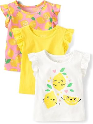 The Children’s Place Baby Girls’ Toddler Short Sleeve Shirts