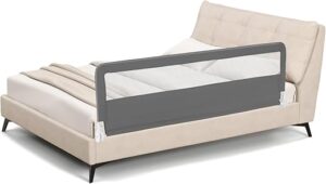 BABY JOY Bed Rails For Toddlers, 71-Inch, Gray