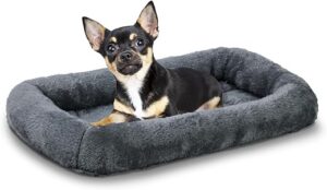 Patas Lague Bolster Dog Bed For Extra Small Dogs, 16''x12''