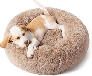 Bedsure Calming Dog Bed - 23 Inches Donut Bed