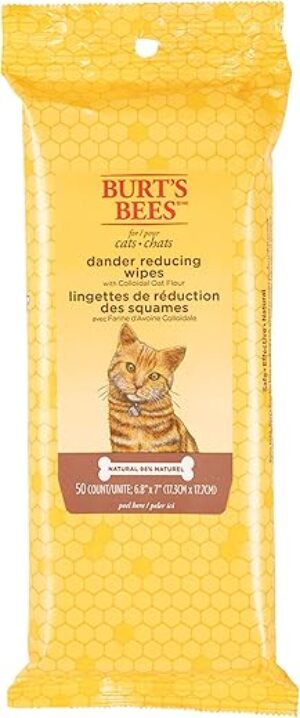 BURT'S BEES FOR PETS Cat Naturally Derived Dander Reducing Wipes