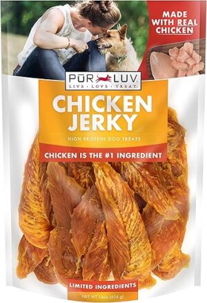 Pur Luv Chicken Jerky Dog Treats, 16 Ounces