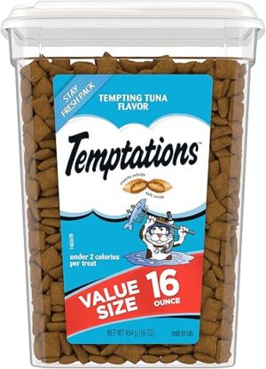 Temptations Classic Crunchy Soft Cat Treats, 16 oz Tub