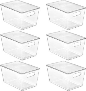 Vtopmart Clear Stackable Storage Bins with Lids