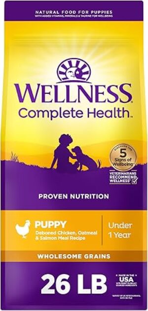 Wellness Complete Health Puppy Food, Chicken & Oatmeal, 26 Lbs