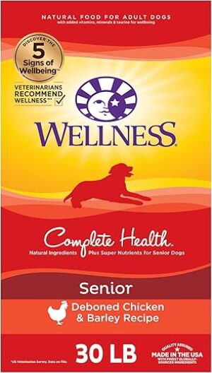 Wellness Complete Health Senior Dog Food, 30-Pound
