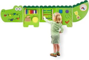 Monläurd Crocodile Montessori Busy Board, Sensory Board