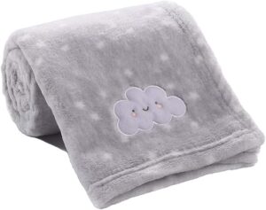 CREVENT Cute Cozy Fluffy Warm Baby Blanket - Grey Cloud