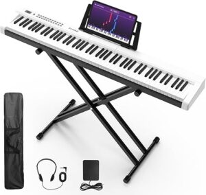 Vgrrbw Digital Piano 88 Key Semi Weighted Keyboard