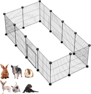 LANGXUN DIY Small Animal Pet Playpen with Door