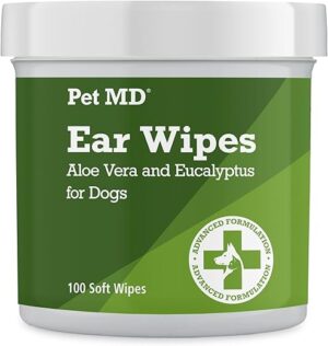 Pet MD Dog Ear Cleaner Wipes - 100 Count
