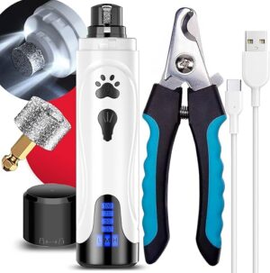 YABIFE Dog Nail Grinder Trimmers Kit, Super Quiet